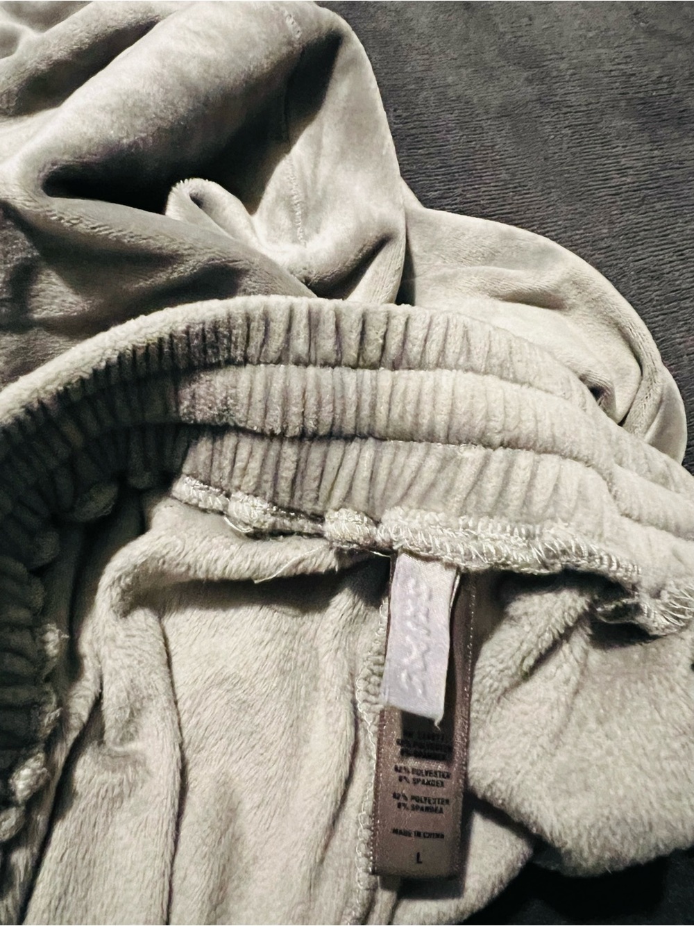 SKIMS Cozy Plush Pantsuit - Light Gray